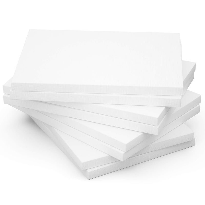 GOTIDEAL Stretched Canvas, 9x12 Inch Set of 8, Primed White - 100% Cotton Artist Canvas Boards for Painting, Acrylic Pouring, Oil Paint Dry & Wet Art Media - Image 3